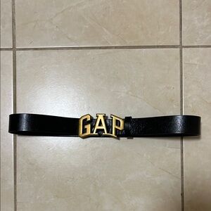 GAP Black and Gold Belt with Metallic Buckle